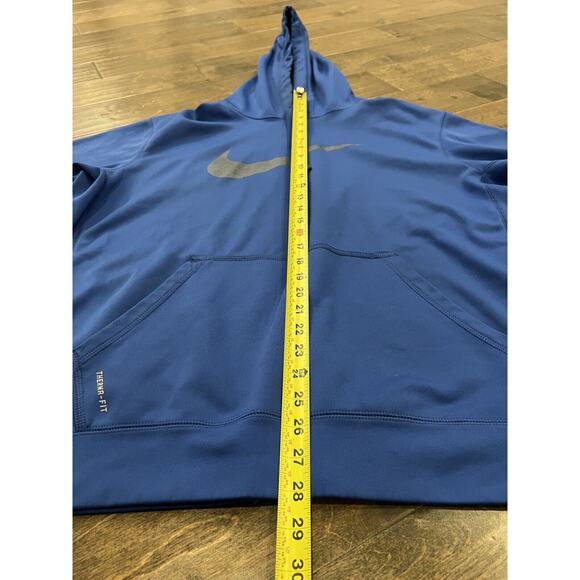 Nike Mens Blue Therma Fit Big Swoosh Pullover Pocket Hoodie Size XL 480085-463 - Picture 10 of 10
